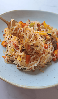 Konjac con carne picada