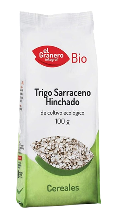 Copos hinchados de sarraceno