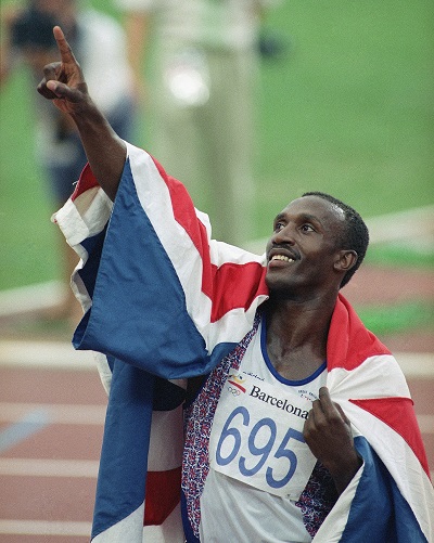 Velocista Linford Christie y el consumo de creatina en los Juegos Olímpicos de Barcelona 1992